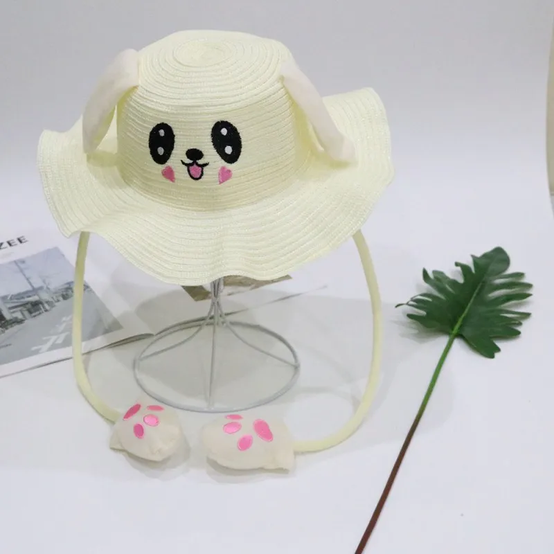 Детские шляпы для малышей от 4 до 10 лет Пляжная соломенная Кепка Панама модная