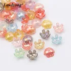 Акриловые бусины в форме цветка, разноцветные бусины-разделители россыпью для изготовления ювелирных изделий сделай сам, для ожерелья, браслета, оптовая продажа, 50 шт.