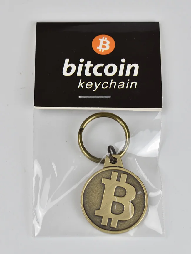 Лидер продаж Биткойн брелок позолоченная монета Биткоин античный латунный