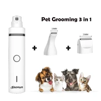 3 in 1 pet grooming machine usb rechargeable pets clippers nail grinding hair trimmer foot hair cutter