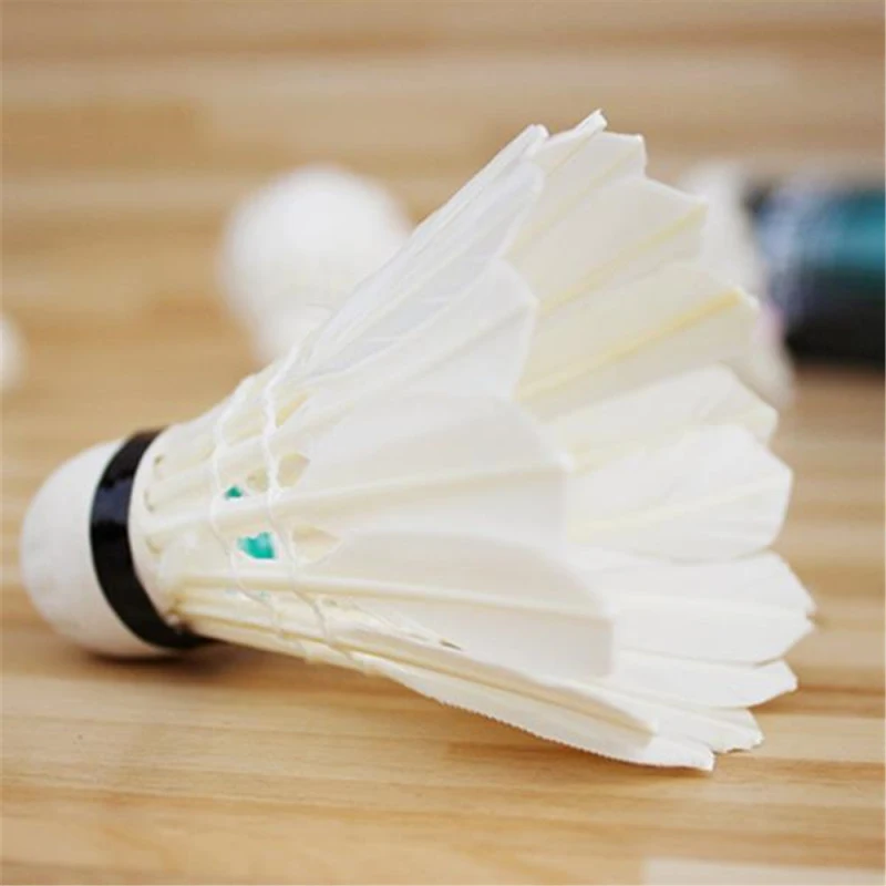 

Outdoor Training Badminton Sports Accessories Shuttlecock White Goose Stability Feather Professional Training Badminton Ball