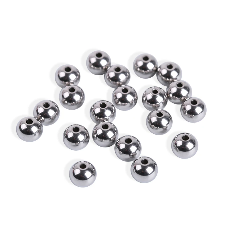

10-100Pcs/Lot Stainless Steel 1.5mm Hole Charms Beads Diy Handicraft Accessories Loose Spacer Beads For Jewelry Making Supplies