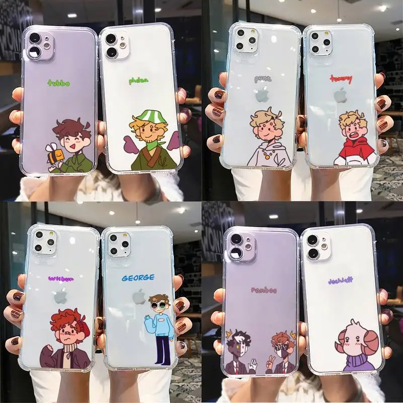 

Dream Smp quackity fanart Phone Case For iphone 13 X XS MAX 6 6s 7 7plus 8 8Plus 5 5S SE 2020 XR 11 12pro max Clear funda Cover