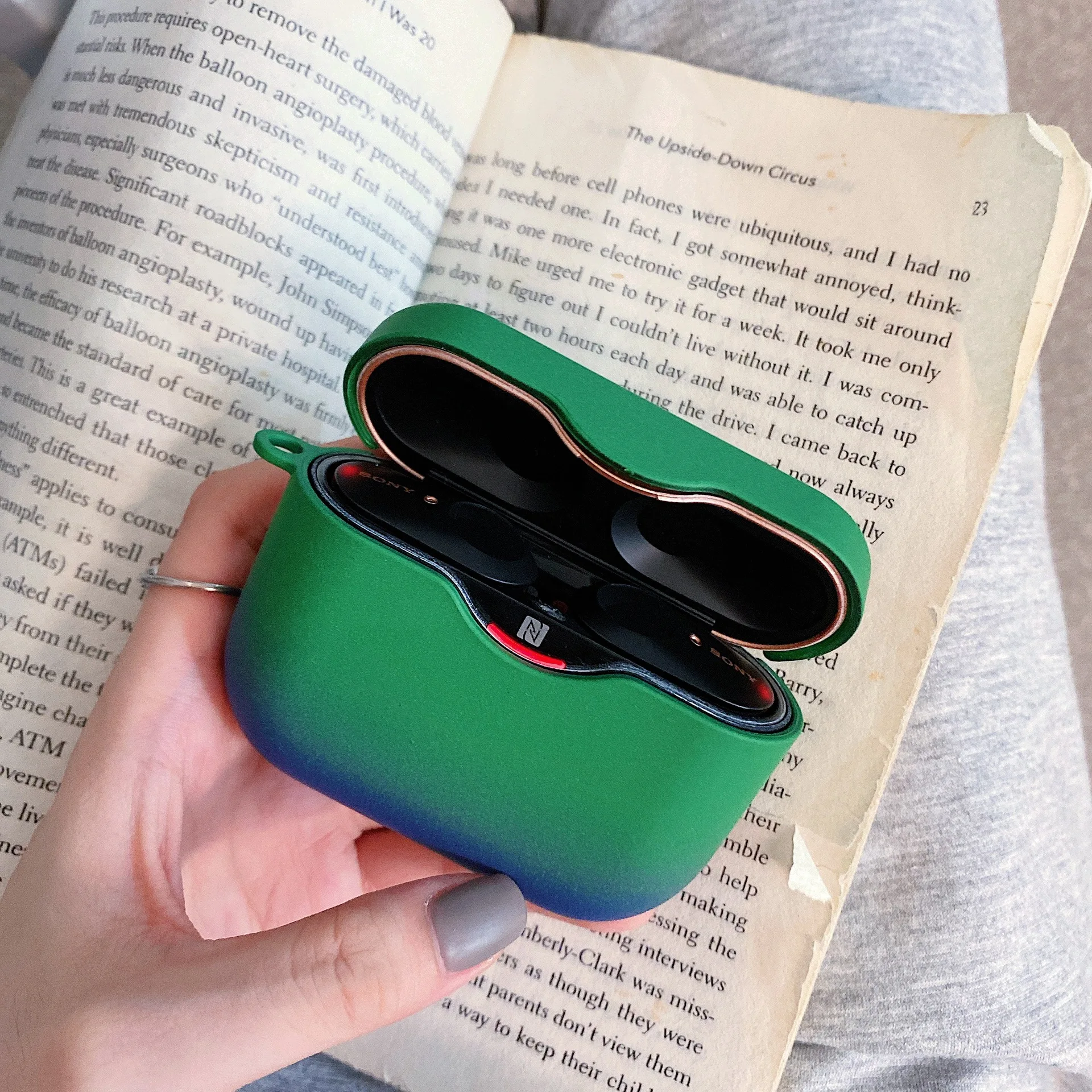 

Earphone Case for SONY WF-1000XM3 Gradient Color Headset Protective Case Wireless Bluetooth Headset Accessories Charging Cover