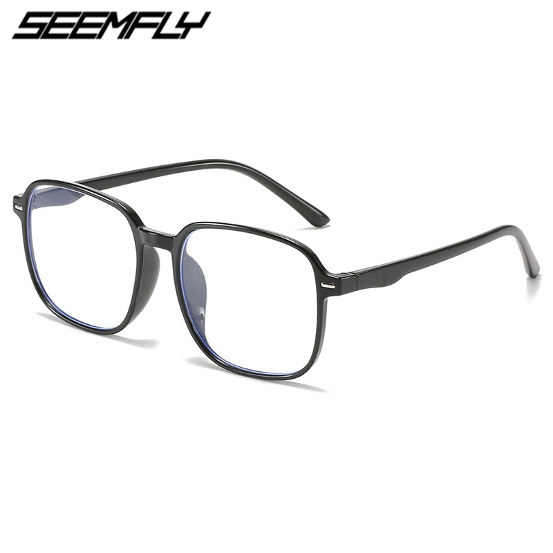 

Очки Seemfly для близорукости для мужчин и женщин, аксессуар для защиты от синего спектра, в квадратной оправе, от-0,5/-1,0/-1,5/-2,5/-3,5/4,0/To-6,0
