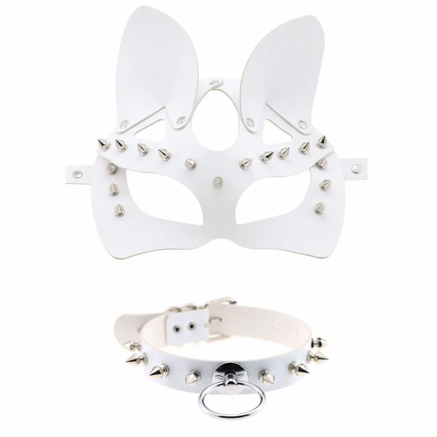 Экзотические привлекательные аксессуары для косплея Порно Фетиш белая маска на