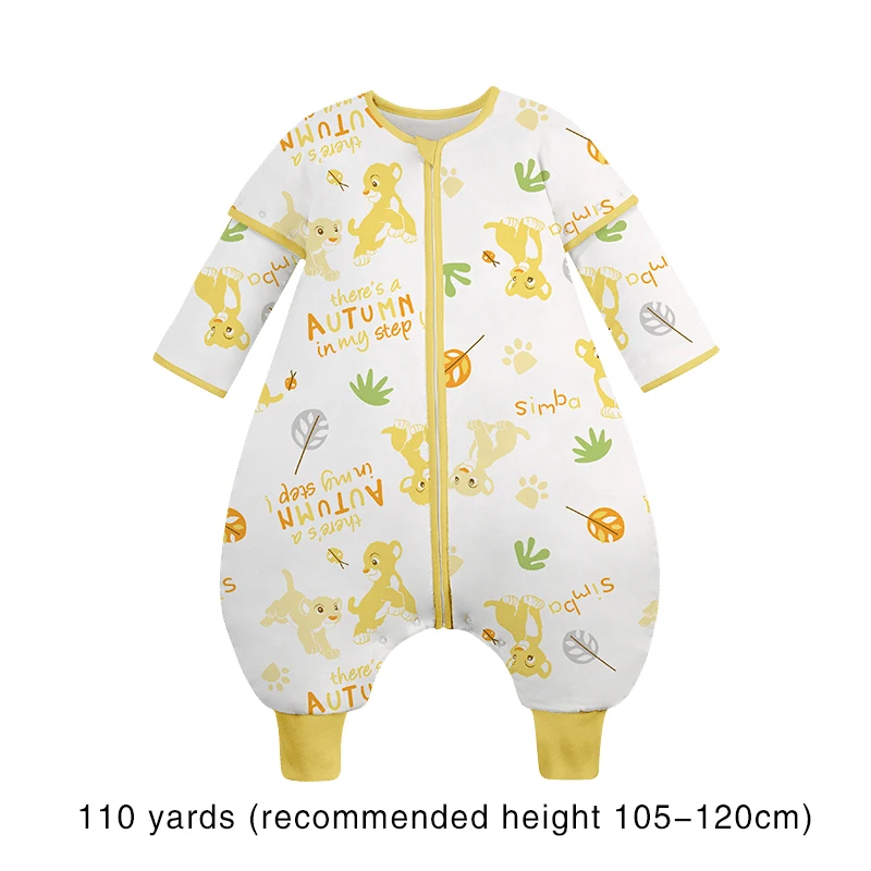 110 yards XIAOMI MIJIA, детский спальный мешок с постоянной температурой, детская одежда, детский комбинезон, хлопковый, дышащий, комфортный - Цвет: 110 yards