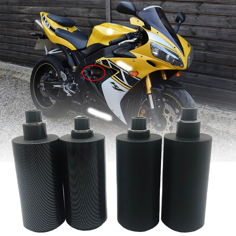 

For Yamaha YZF R1 YZFR1 YZF-R1 2004-2006 Motorcycle Black Carbon Frame Sliders Crash Falling Protection Motorcycle Accessories