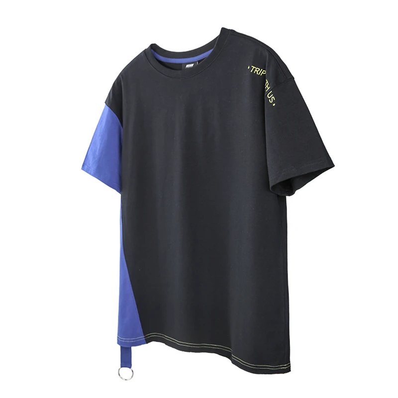 VIISHOW 19 летний новый цветовой контраст футболка с короткими рукавами мужчин шить