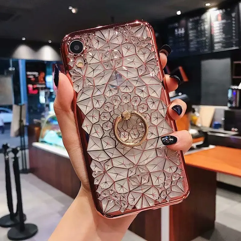 Шикарный чехол подставка для iPhone XS Max XR X 7 8 6s Samsung S10 lite S9 S8 J4 J6 Plus Note9 A30 A50 A70