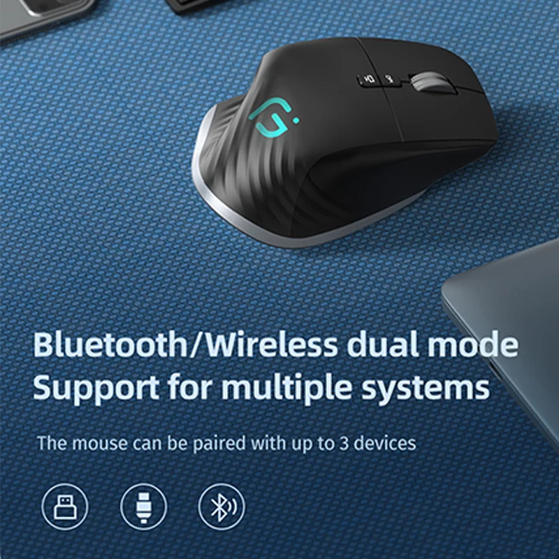 Type C 2.4G Wireless Mouse Rechargeable Silent Ergonomic Computer DPI Up 4000 For Tablet Macbook Air Laptop PC Gaming Office | Компьютеры