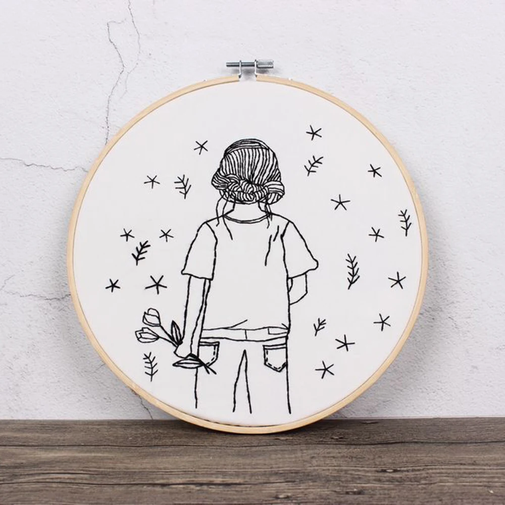 Набор для рукоделия ручной работы вышивка эскиз цветок крестиком