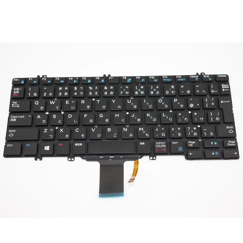 Новая японская клавиатура с подсветкой JP JA для Dell Latitude 7000 E7250 7350 E7350 12 5000