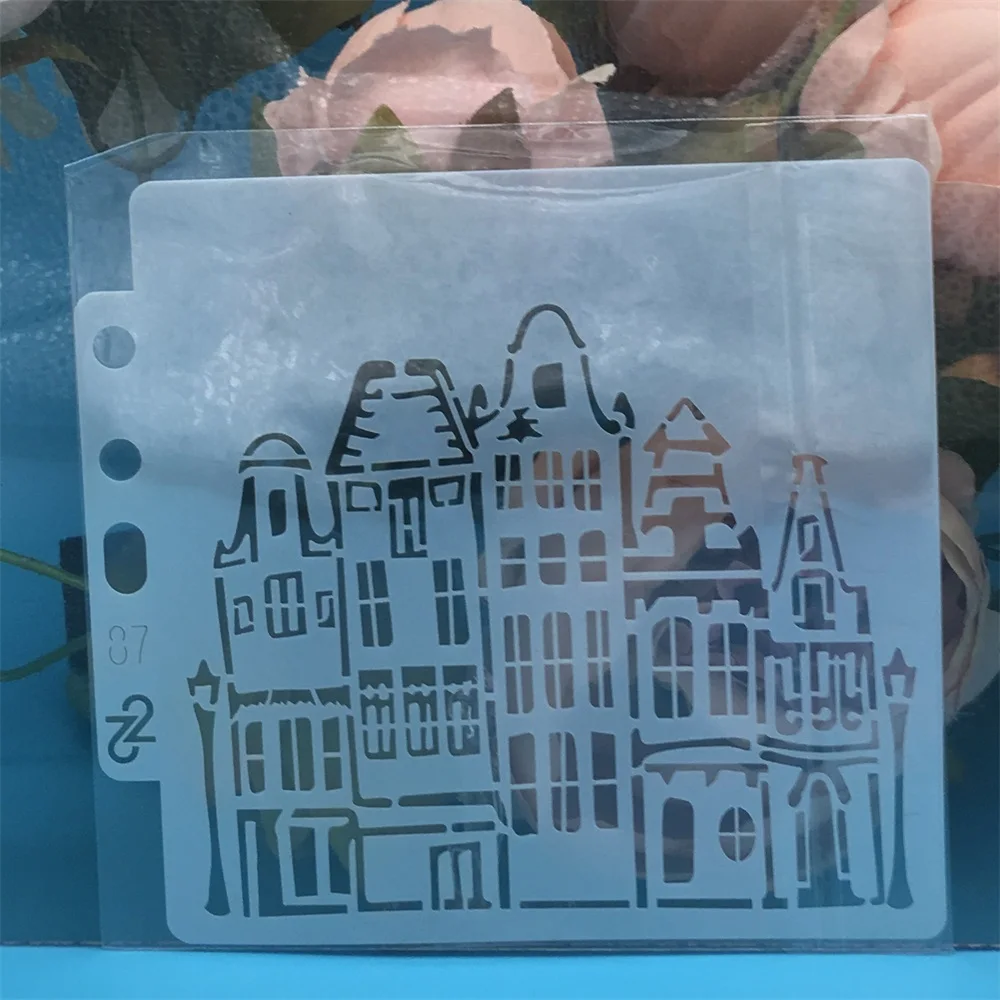 14*13 см домашний дом улица сделай сам многослойные трафареты раскраска для