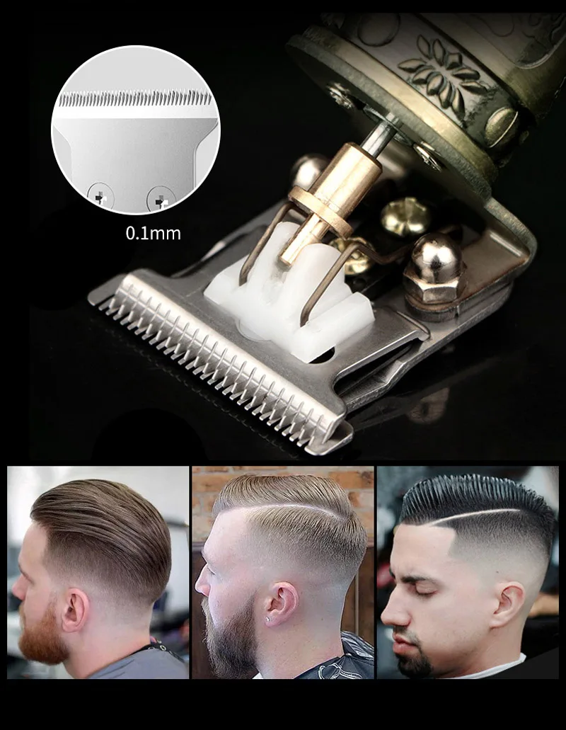 Триммер для волос 0 мм с Т образным лезвием перезаряжаемая электрическая машинка