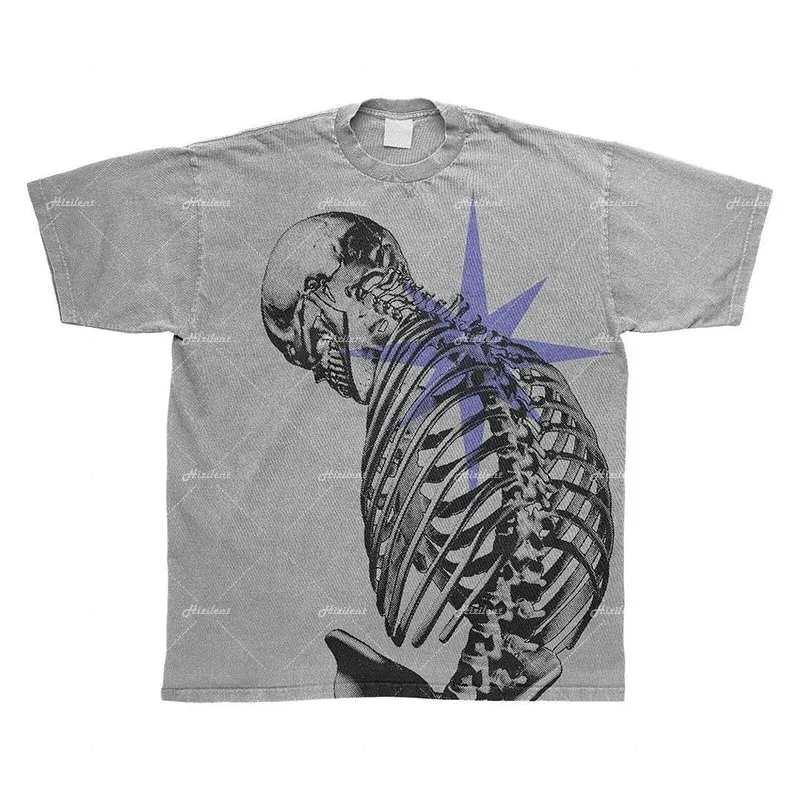 Футболка мужская оверсайз в стиле аниме топ с графическим рисунком Харадзюку