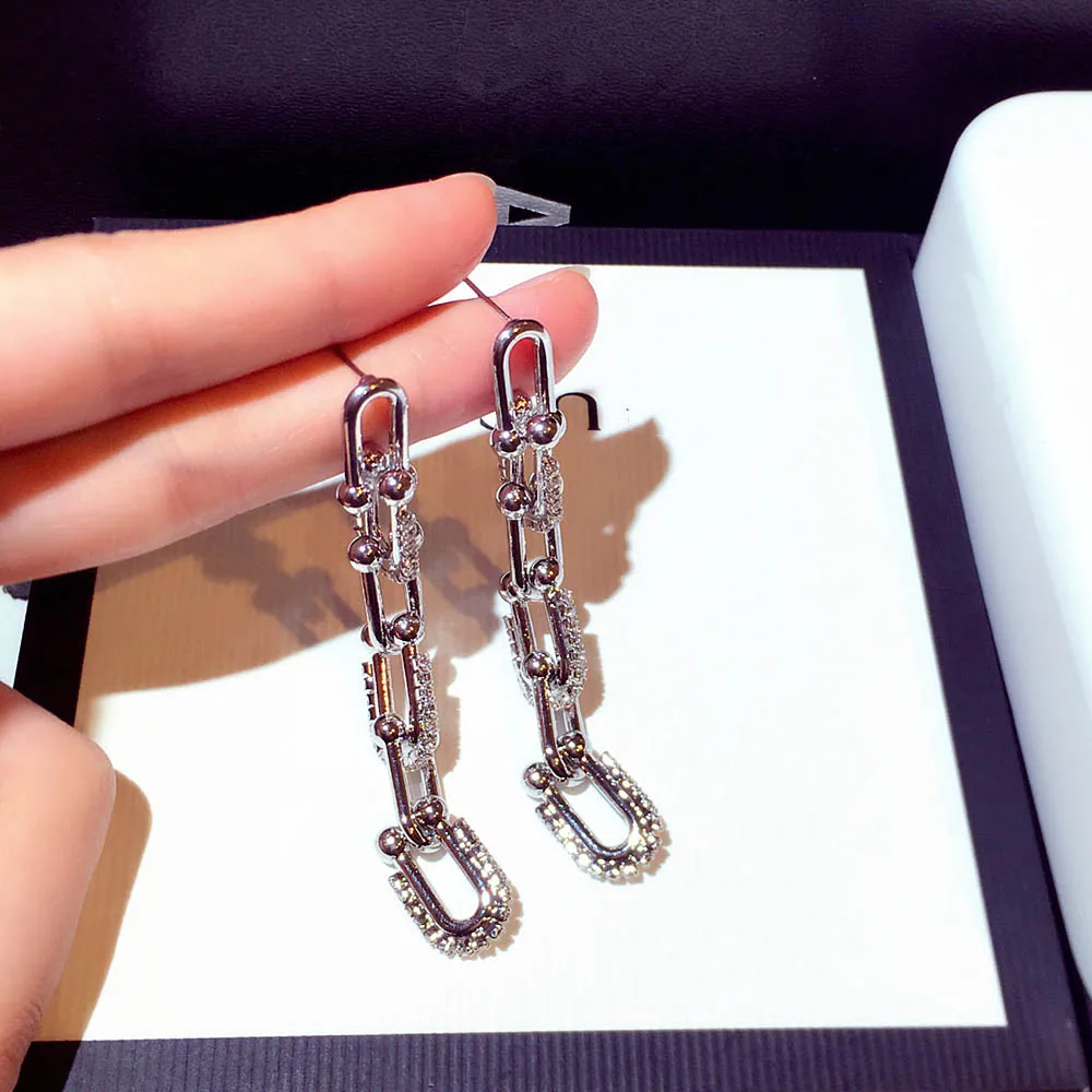 

Hyperbole Geometric Long Earring For Women Gold Silver Color Dangle Fashion Shiny Rhinestone Drop Earring Female Gift Pendant