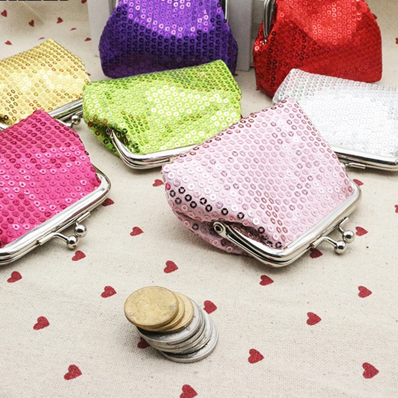 

Women Ladies Small Sequin Wallet Coin Purse Credit Card Holder Fashion Party Clutch Girls Handbag Bag Hasp Women Purses