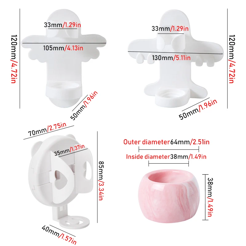 

Electric Toothbrush Holder Wall-Mount Stand Rack Elastic Protect Keep Dry Traceless Tooth brush Base Bathroom Accessories