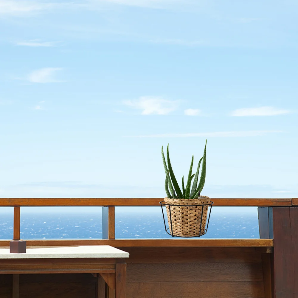 

4PCS Hanging Type Flowerpot Rack Succulents Pot Hanging Rack Balcony Flower Rack