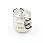 Кастрюля-пароварка металлическая, 3 слоя, 112, 1:12