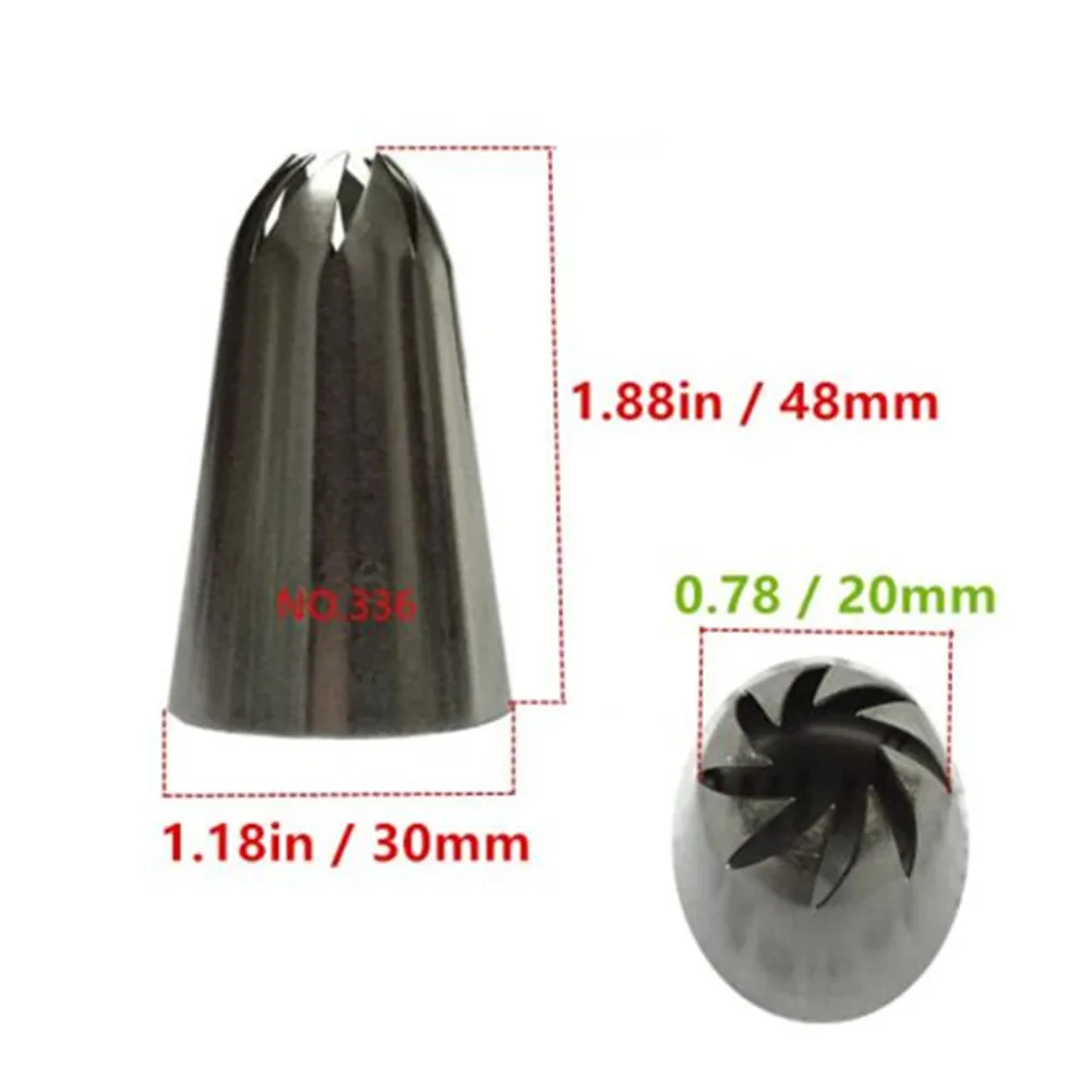 5pcs / Set Large Russian Icing Piping Pastry Nozzle Tips Baking Tools Cakes Decoration Stainless Steel Nozzles Cupcake | Дом и сад