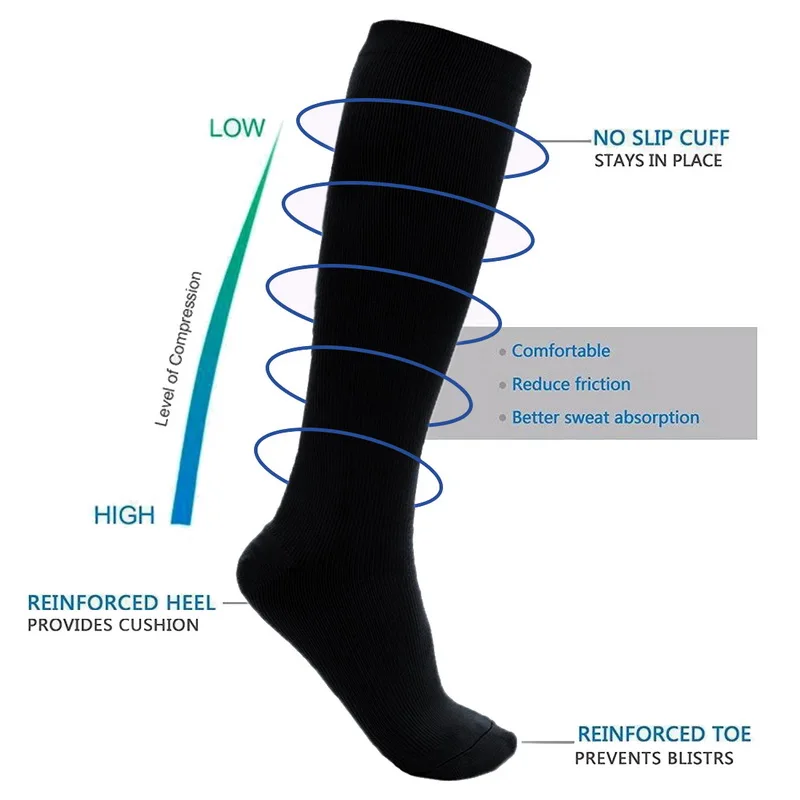 SFIT Chaussette Football Homme носки для бега баскетбола велоспорта компрессионные чулки