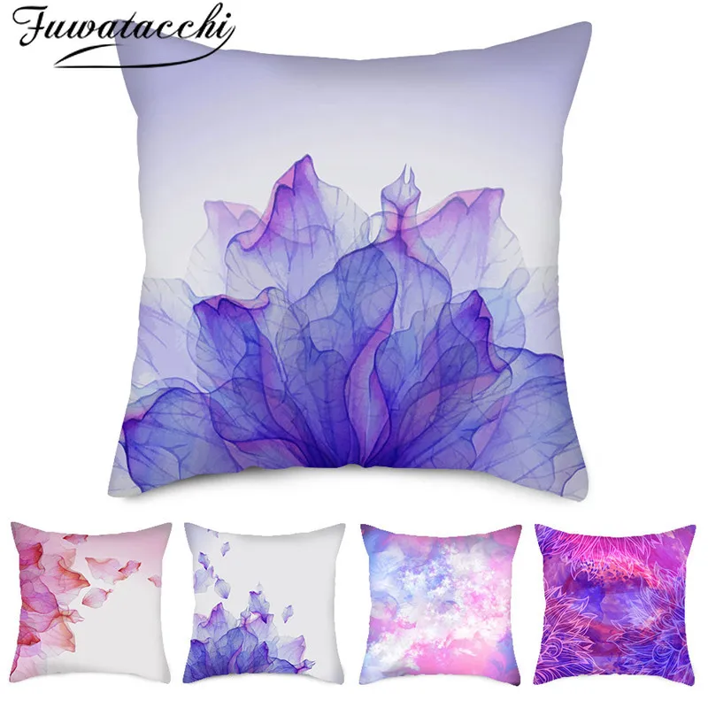 Fuwatacchi Butterfly Cushion Covers Flowers Pillow Cases Cotton New for Bedroom Sofa and Chair Decorative 45*45cm | Дом и сад