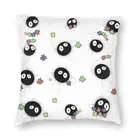 Яркая квадратная подушка Miazaki из страз и страз, декоративный чехол с рисунком в стиле Мой сосед Тоторо, искусственный чехол для автомобиля