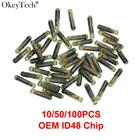 Okeytech 1050100 шт., встроенный чип ID48 для VWSkodaSeat, для Audi, Honda, удаленный ключ, копия, разблокированный, пустой стеклянный чип