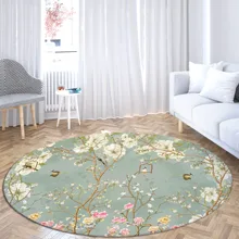 Round Pink Flowers Area Rugs Large Anti Slip Soft Home Living Room Bedroom Bathroom Floor Mats Print Decorate Carpet Round Pink Flowers Area Rugs Large Anti Slip Soft Home Living Room Bedroom Bathroom Floor Mats Print Decorate Carpet