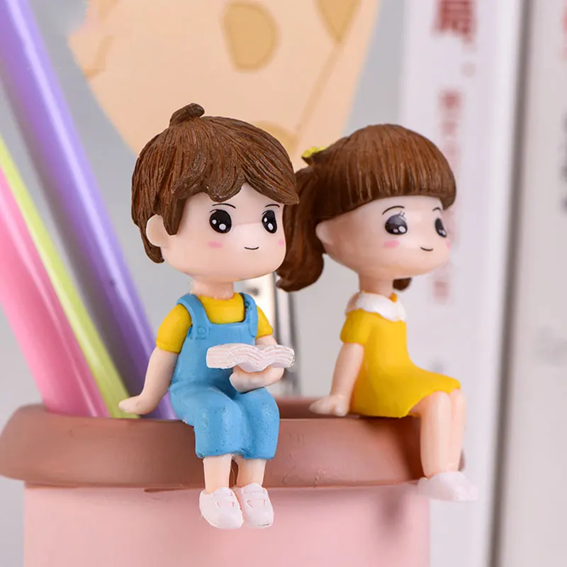 

Sweety Lovers Couple Chair Figurines Miniatures Fairy Garden Gnome Moss Terrariums Resin Crafts Home Decoration