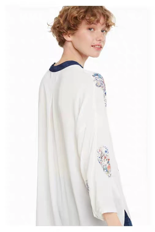 Испанский ветер туалеты блуза с принтом в виде сердец и стиль desigua | Женская