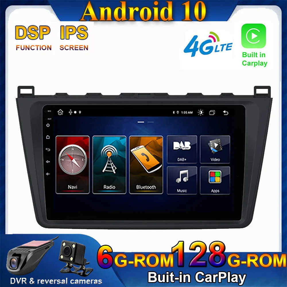Автомагнитола 2 din на Android 10 6 + 128 ГБ мультимедийный видеопроигрыватель с GPS