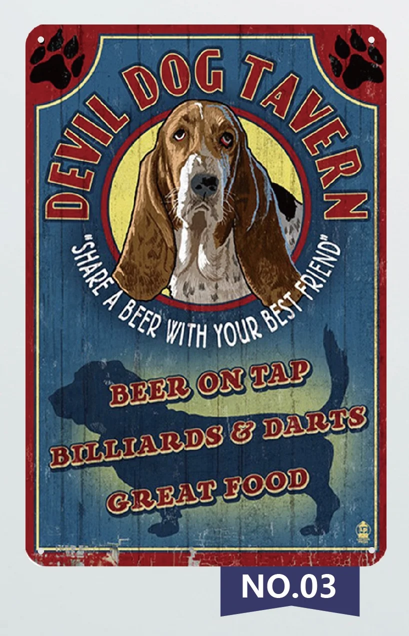 Металлическая жестяная вывеска Boston Terrier в виде запеченных бобов постер для