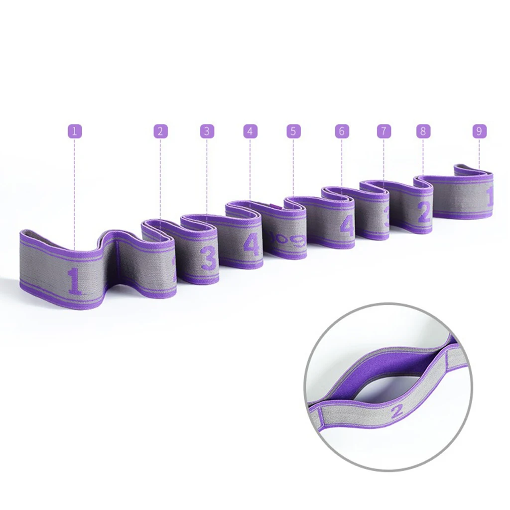 Фитнес ремень для йоги растягивающаяся резиновая петля Pink_8 петель|Эспандеры| |