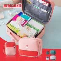 first aid bag set 2 pcs empty medical supplies cosmetic organizer with zipper closure for family outdoors waterproof organizador