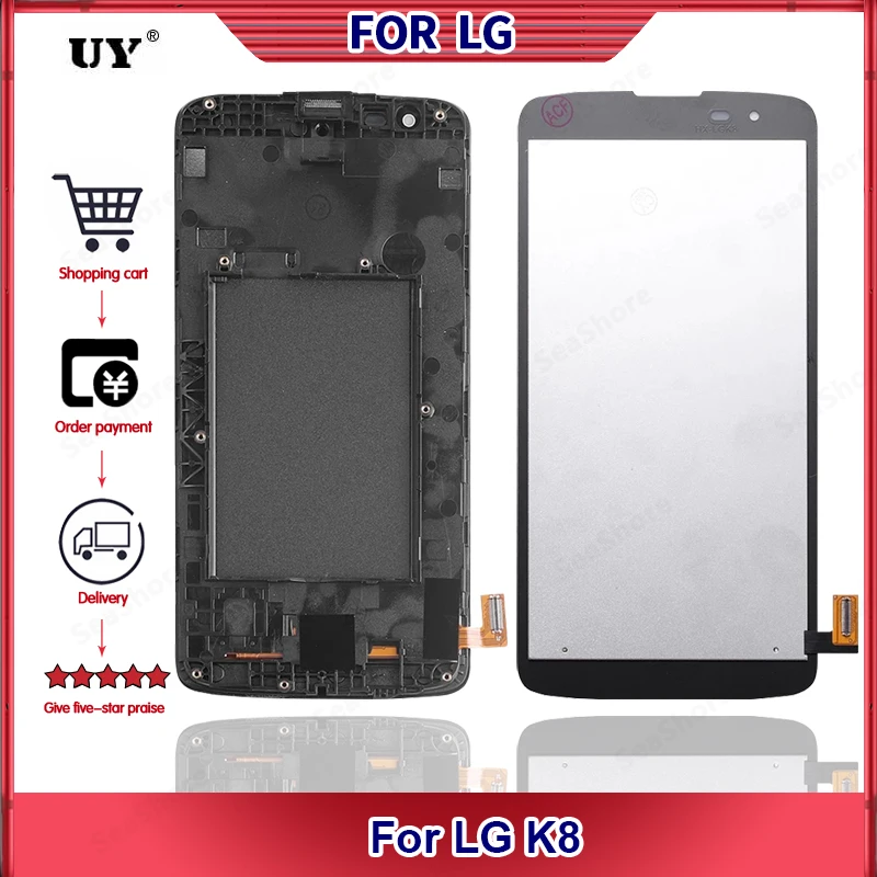 

Original Display For LG K8 Display Touch Screen For LG K8 LCD Display Digitizer Replacement Parts K350 LM-X212(G) K373 VS500PP