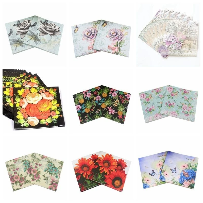 

20pcs/set Napkin Papers X-mas Birthday Wedding Baby Shower Bachelorette Party Christmas Tissue Decor