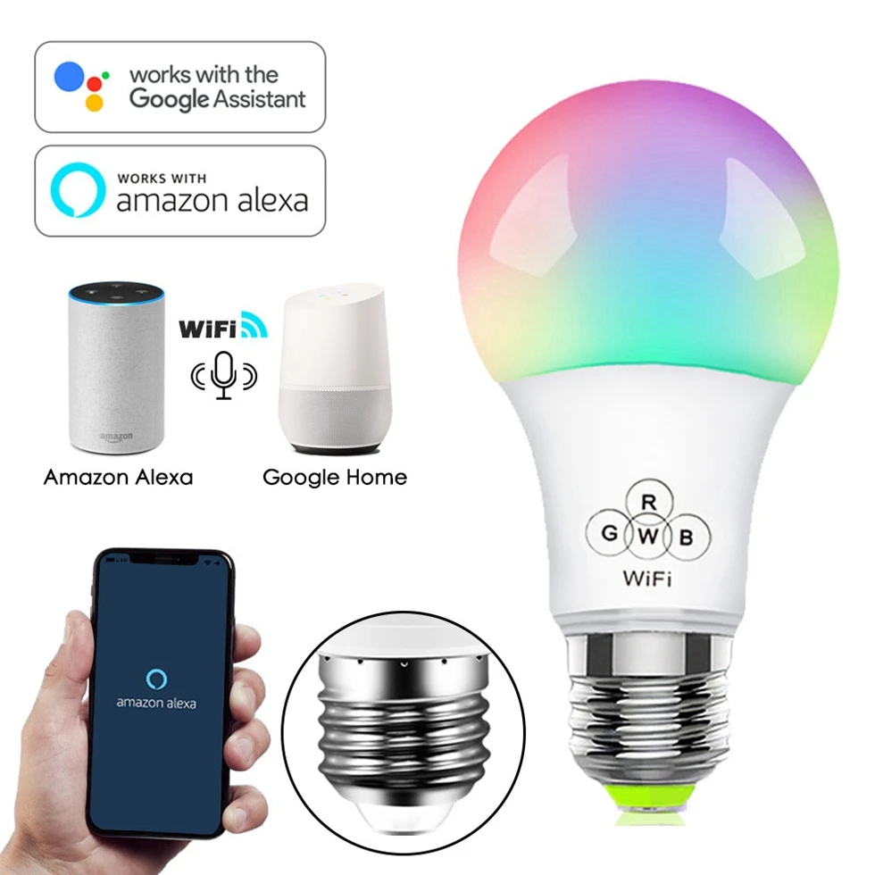 Dimmable E27 светодиодный смарт лампа с Wi Fi синхронизации лампы для домашнего