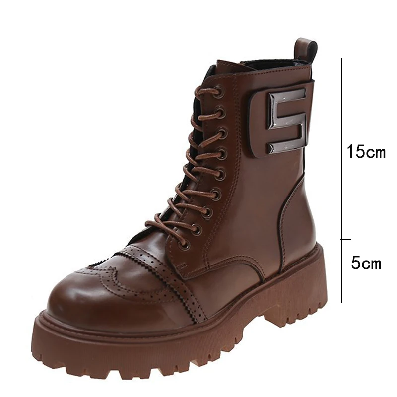 

2020 Winter Designer Women Warm Fur Waterproof Martin Boots Lace Up Wedges Ankle Boots Thick Bottom Platform Punk Boots Shoes