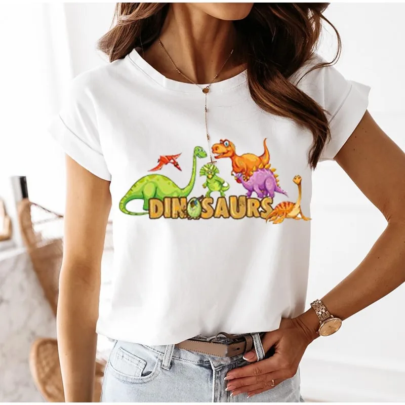 

Футболка мужская с принтом «Шесть динозавров», 100% хлопок