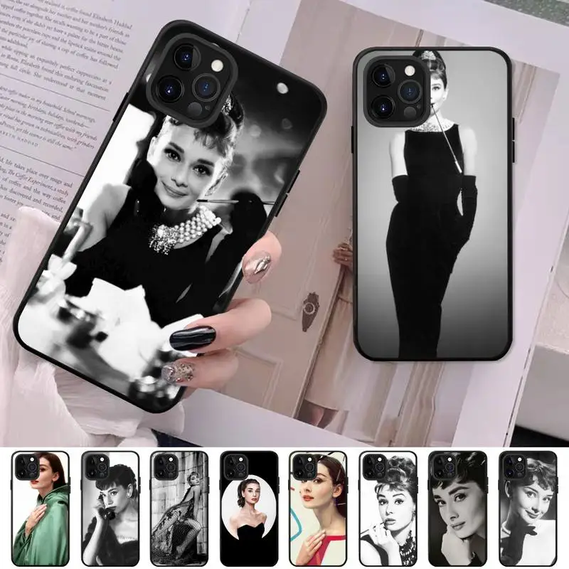 

Audrey Hepburn Phone Case For iPhone 13 11 8 7 6 6S Plus X XS MAX 5 5S SE 2020 XR 11 pro DIY Funda