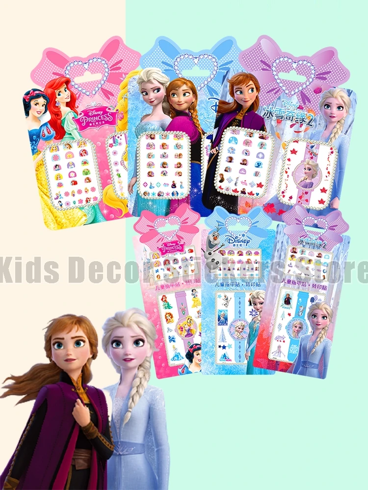 Девушки Замороженные 2 Эльза Анна макияж игрушки наклейки для ногтей Дисней