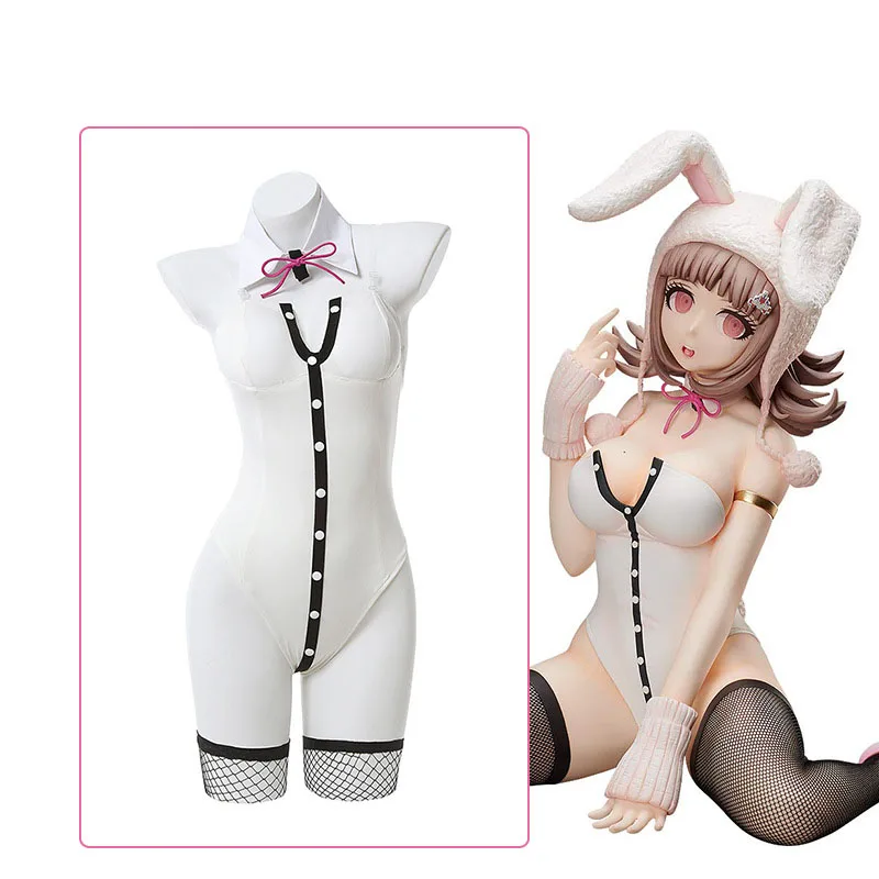Bunny Girl Cosplay Bodysuit Anime Danganronpa Nanami ChiaKi Costume Jumpsuit for Woman Sexy Party Dress | Тематическая одежда и