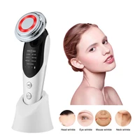 7 in 1 rf ems micro current lifting device vibration led face skin rejuvenation wrinkle remover anti aging facial beauty device