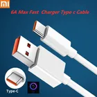 Оригинальный зарядный кабель Xiaomi 6A Тип C Turbo, шнур для быстрой зарядки Xiaomi Mi 11 10T 10 Pro,  9 Poco X3 NFC Redmi Note 10 K30s k40