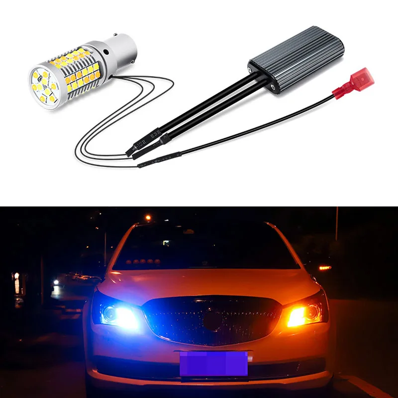 2 шт. автомобильный сигнал поворота BA15S BAU15S 1156 P21W PY21W T20 7440 3157 светодиодный внешний