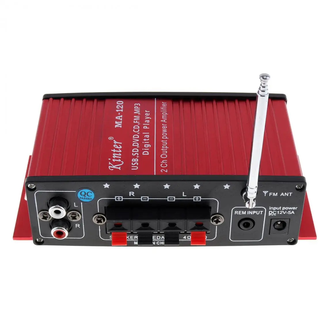 Kinter MA-120 12 В 2CH HIFI автомобильный усилитель мощности fm-радио стерео музыкальный плеер Поддержка USB SD DVD MP3 вход для авто мотоцикла