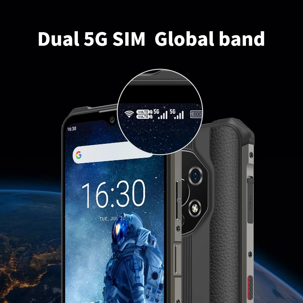 oukitel wp13 dual 5g mobile phone 8gb128gb 6 52 inch rugged waterproof smartphone dimensity700 android 11 cellphone 5280mah nfc free global shipping
